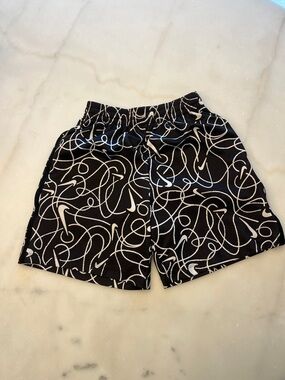 Nike Black & White Kids Athletic Shorts